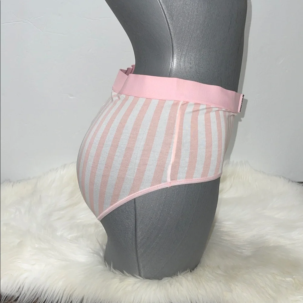 Victoria’s Secret Logo Cotton Shine Patch Modern Brief Panty Underwear. NWT
